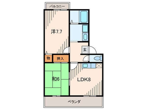 グレイス西難波の物件間取画像